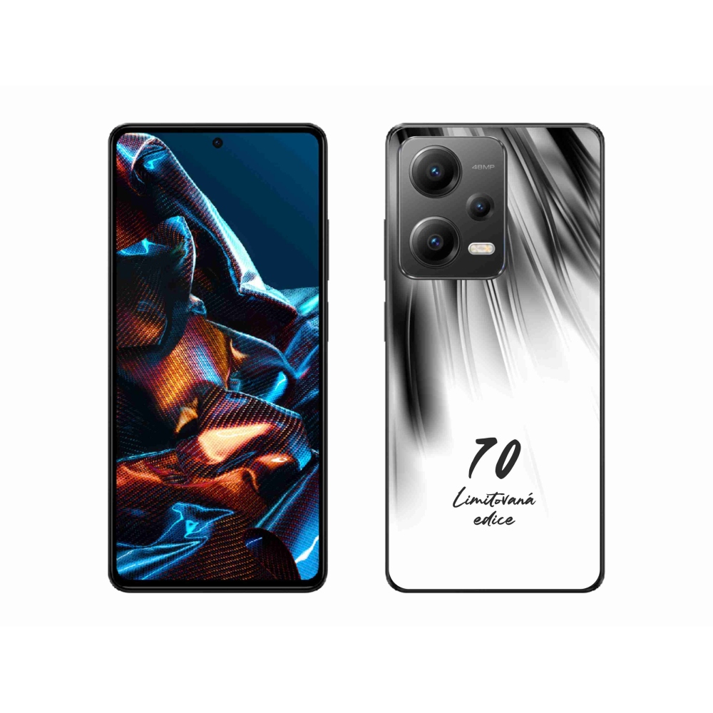 Gélový kryt mmCase na Xiaomi Redmi Note 12 Pro 5G - 70 limitovaná edícia biele pozadie