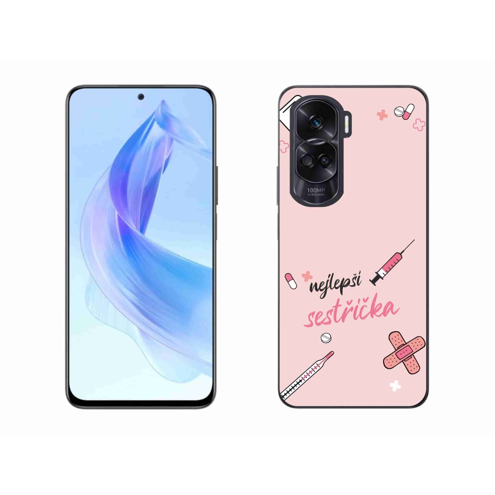 Gélový kryt mmCase na Honor 90 Lite - najlepšia sestrička ružové pozadie