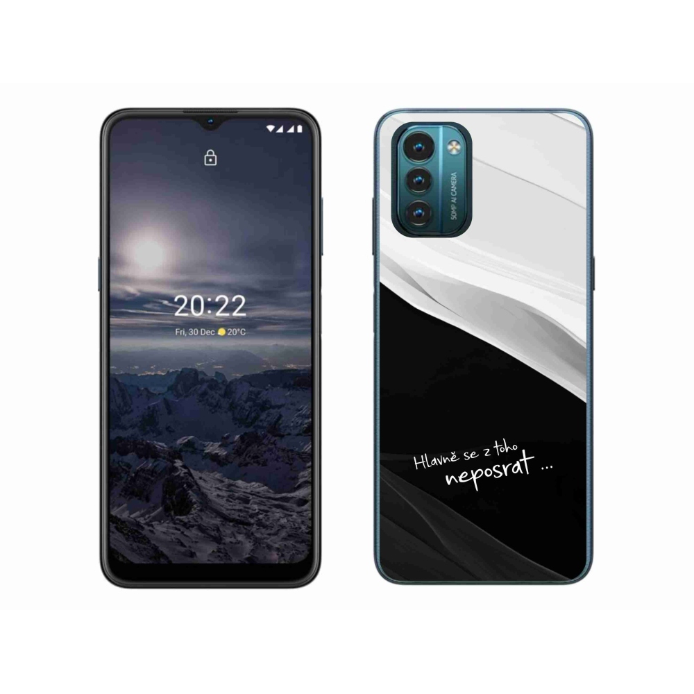 Gélový kryt mmCase na Nokia G11/G21 - vtipný text 13 čiernobiele pozadie