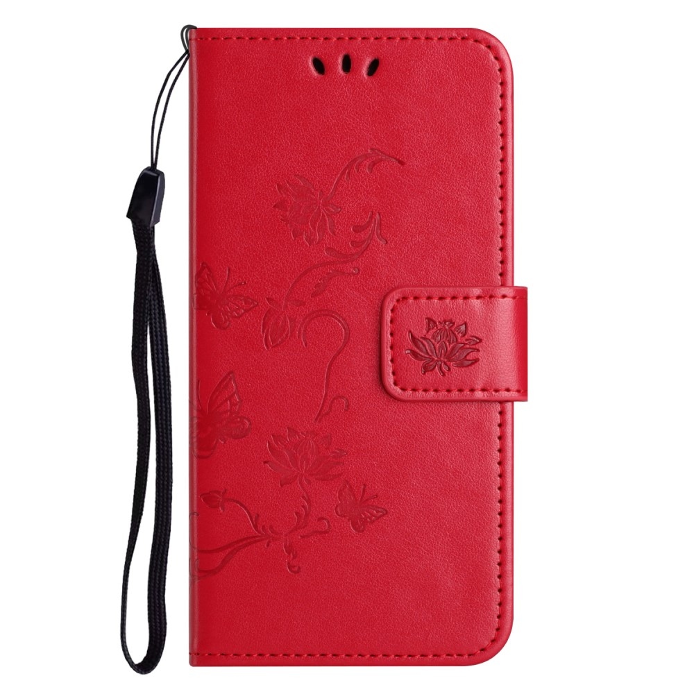 Flower knižkové púzdro na Samsung Galaxy S25 Edge - červené
