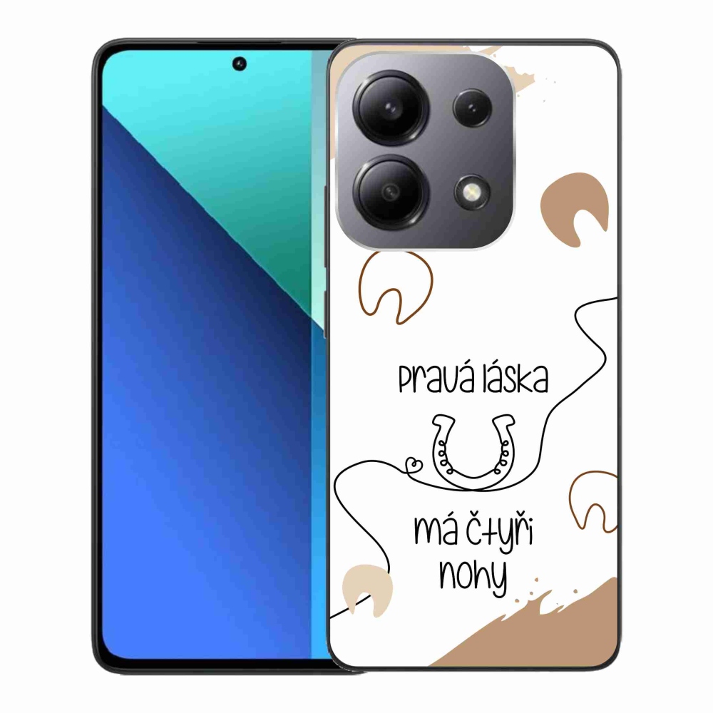 Gélový kryt mmCase na Xiaomi Redmi Note 13 - konský motív biele pozadie