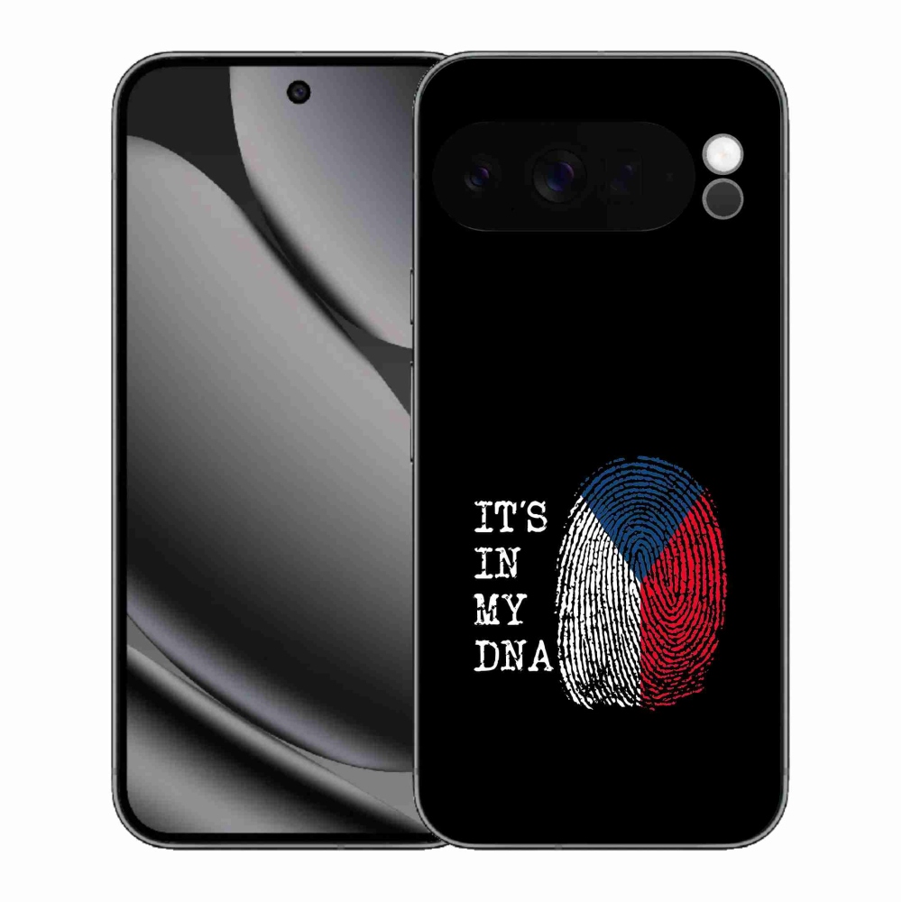 Gélový kryt mmCase na Google Pixel 10 Pro XL - vlajka odtlačok prsta čierne pozadie