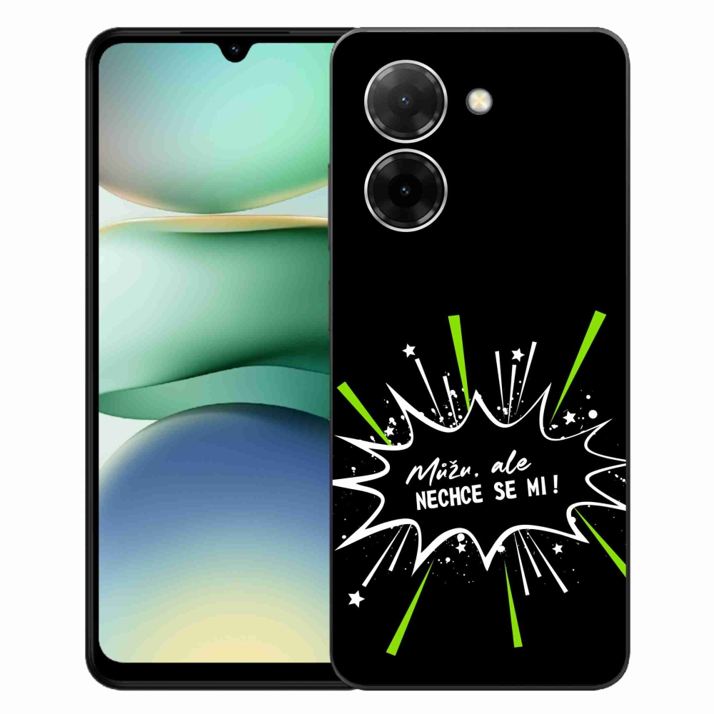 Gélový kryt mmCase na Xiaomi Redmi A5 (173.45x79.35x8.45mm) - vtipný text 11 čierne pozadie