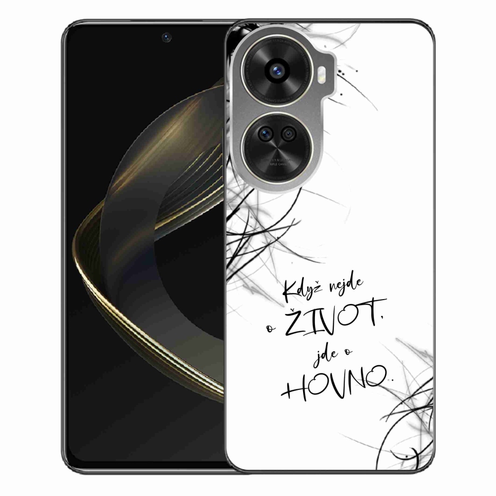 Gélový kryt mmCase na Huawei Nova 12 SE - vtipný text 16 biele pozadie