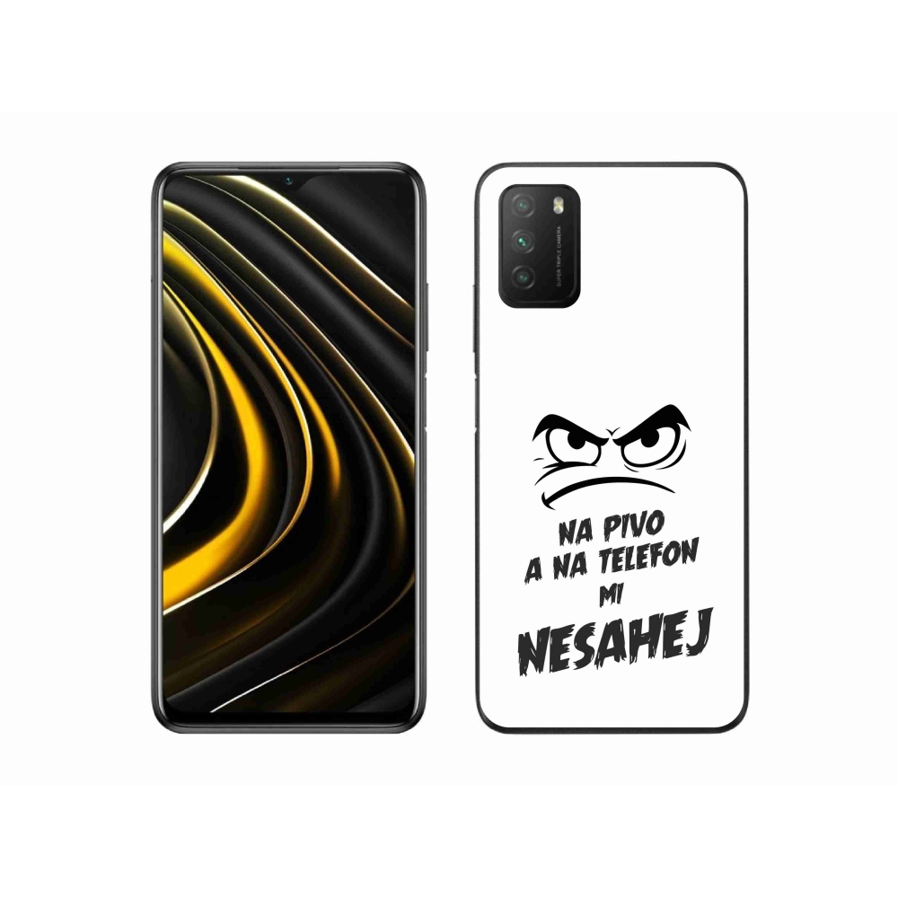 Gélový kryt mmCase na Xiaomi Poco M3 - pivný motív 2 biele pozadie