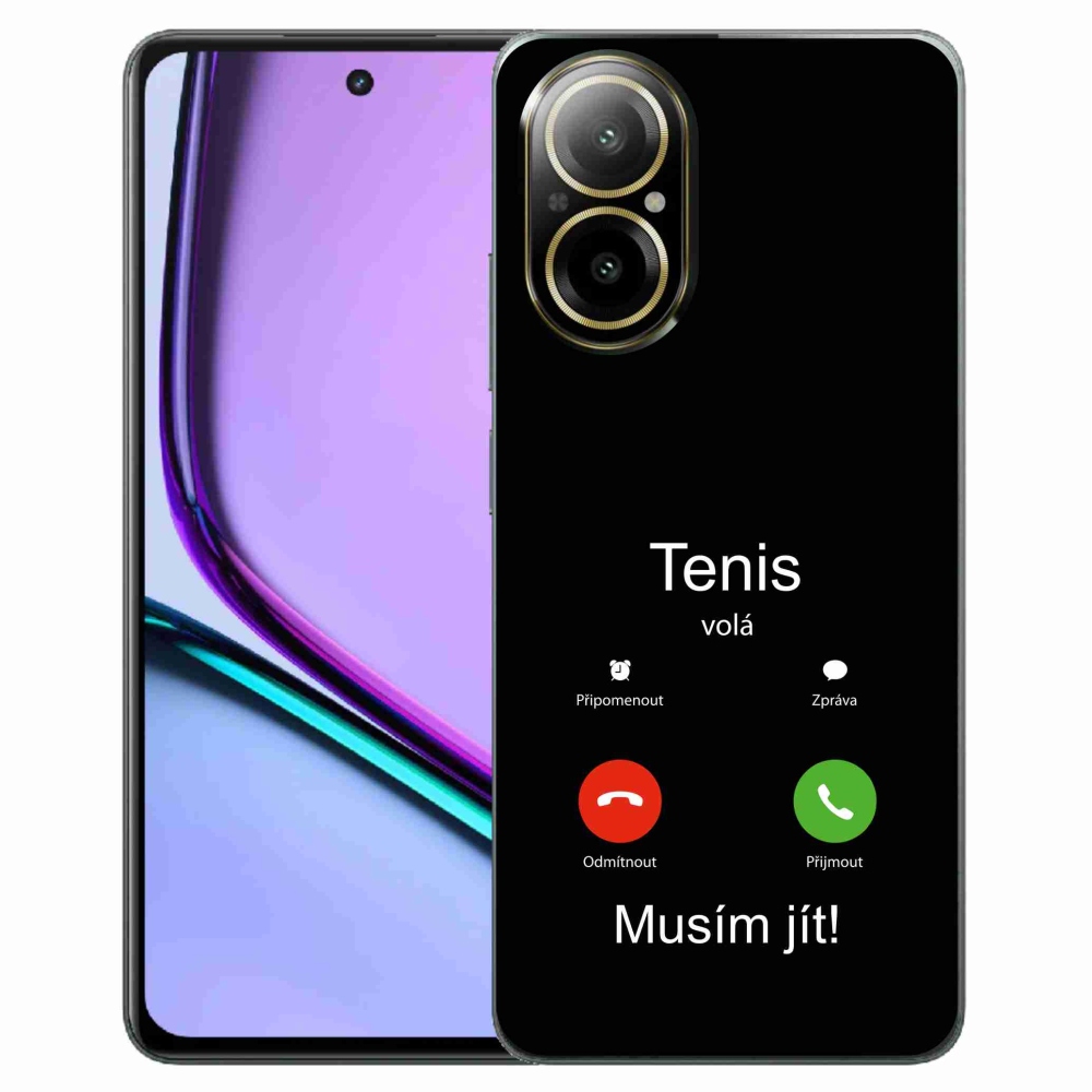 Gélový kryt mmCase na Realme C67 - tenis volá čierne pozadie