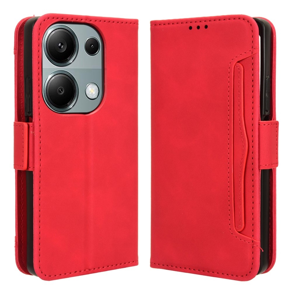 Cards knižkové púzdro na Xiaomi Redmi Note 14S/Note 13 Pro 4G/Poco M6 Pro - červené
