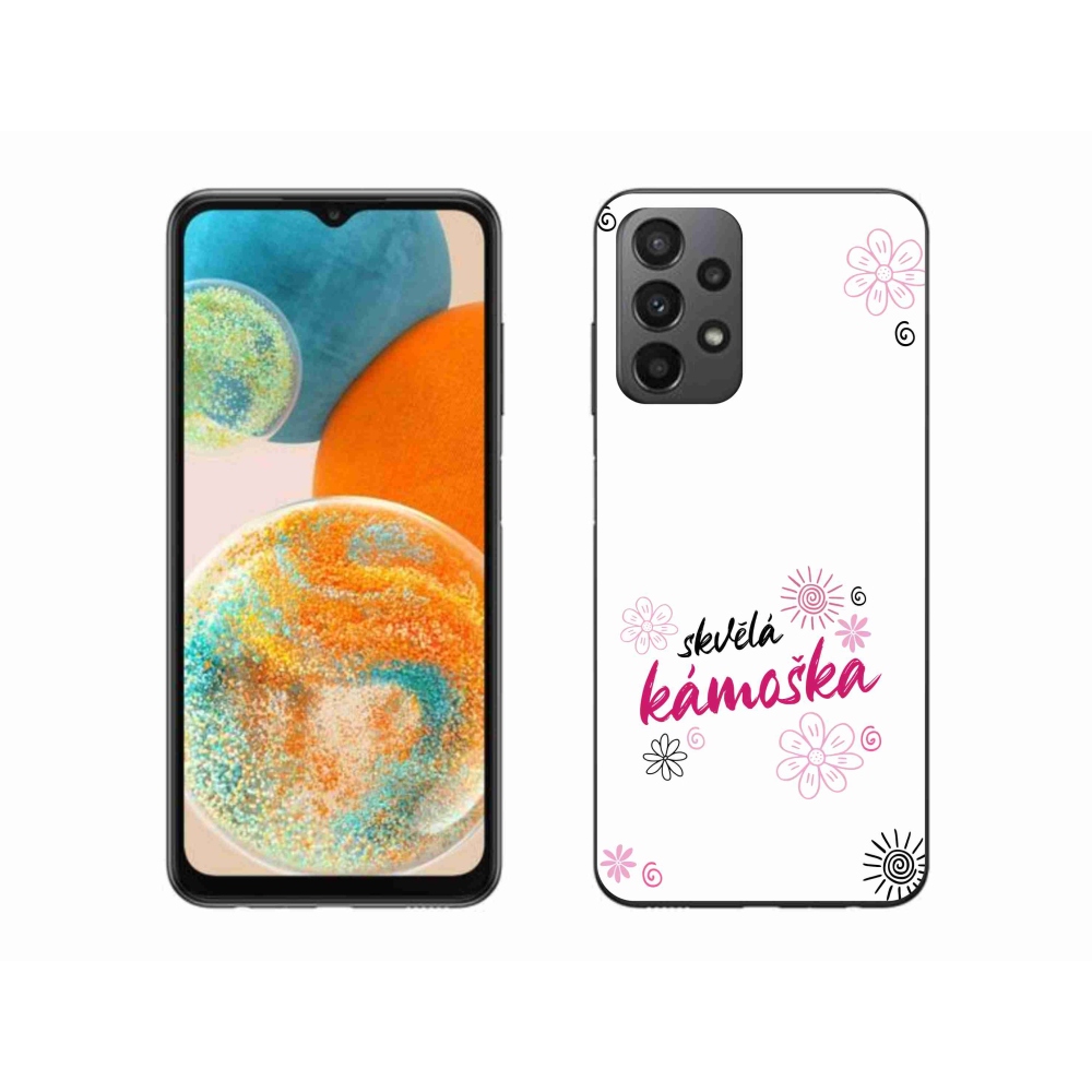 Gélový kryt mmCase na Samsung Galaxy A23 4G/5G - skvelá kamoška biele pozadie