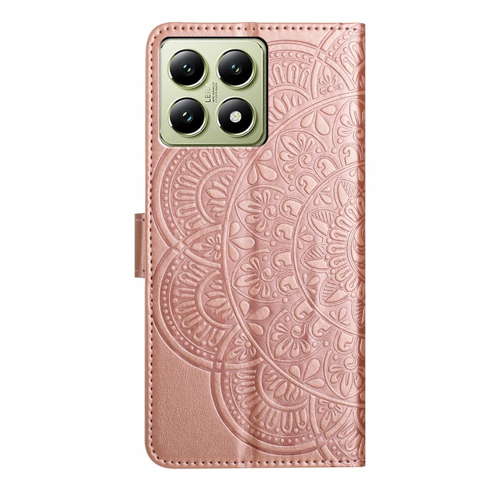 Mandala knižkové púzdro na Xiaomi 15T Pro - ružovozlaté