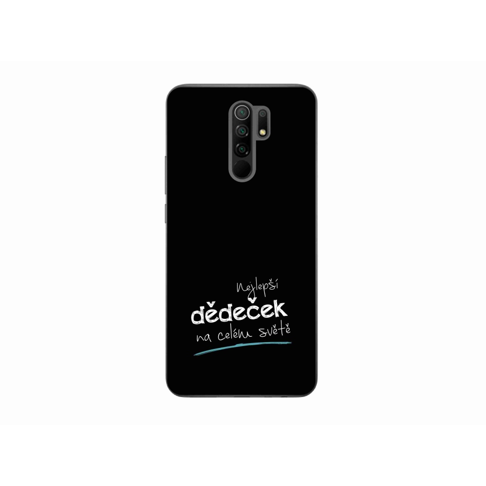 Gélový kryt mmCase na Xiaomi Redmi 9 - najlepší dedko 3 čierne pozadie