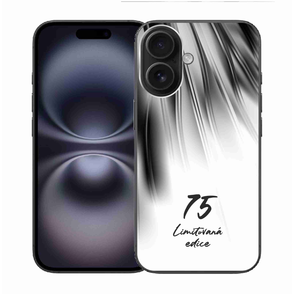 Gélový kryt mmCase na iPhone 16 - 75 limitovaná edícia biele pozadie