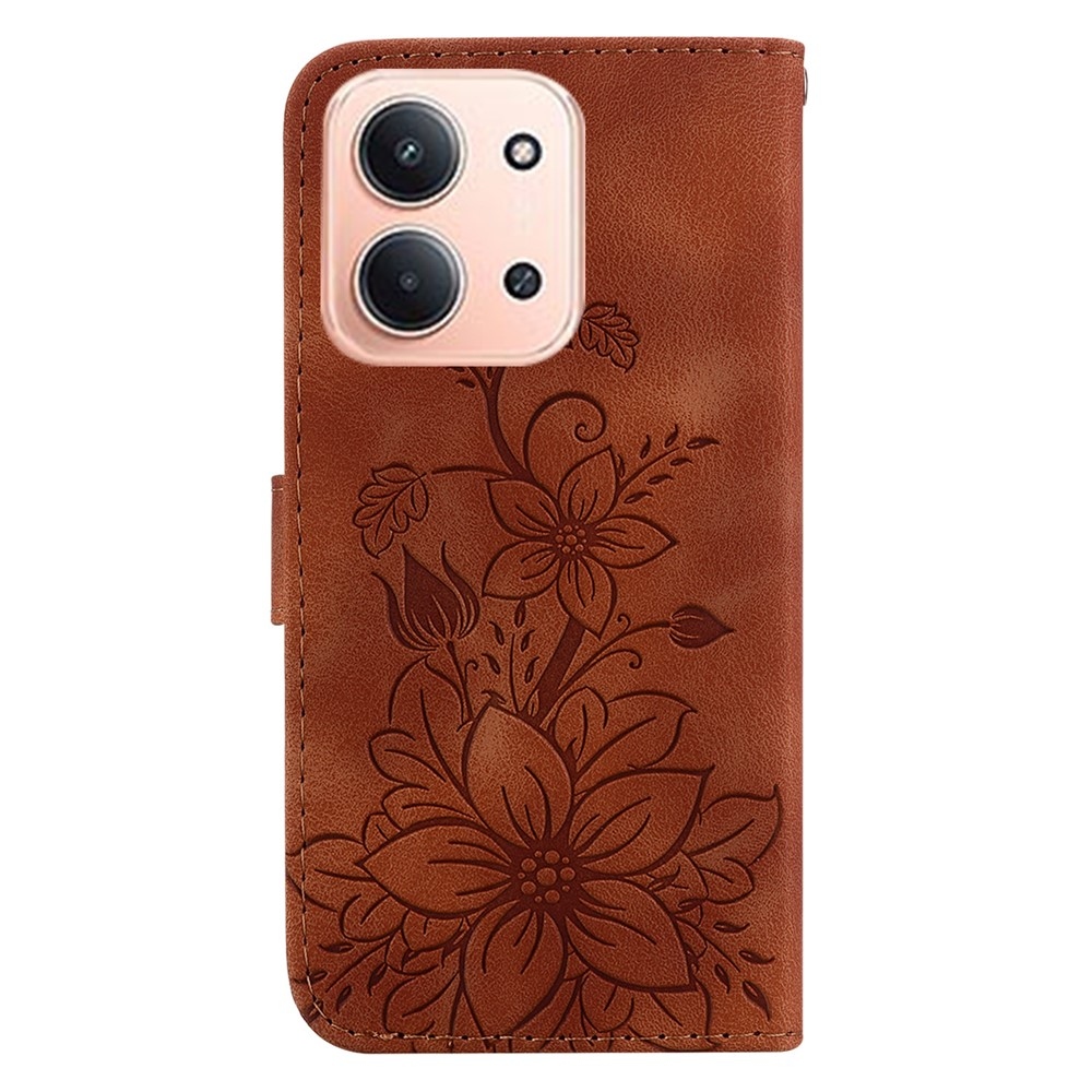 Lily knižkové púzdro na Xiaomi Redmi 15C 4G/5G (173mm) - hnedé