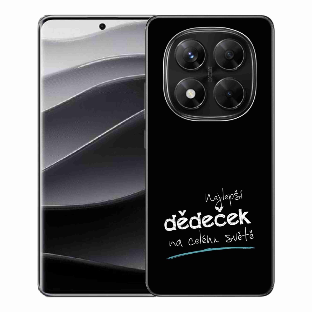 Gélový kryt mmCase na Xiaomi Redmi Note 14 Pro 5G/Poco X7 5G - najlepší dedko 3 čierne pozadie