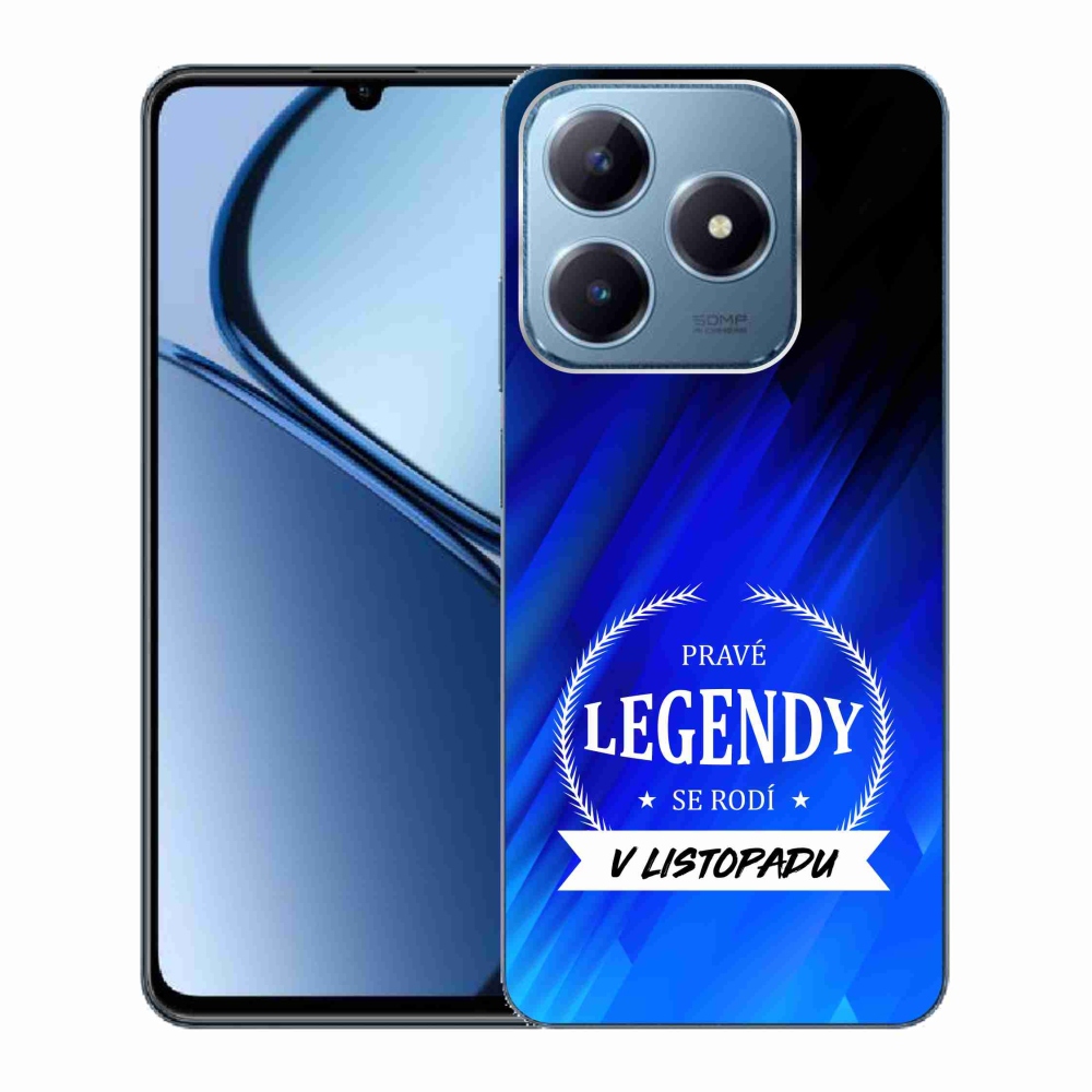 Gélový kryt mmCase na Realme C63 - legendy v novembri modrej pozadí