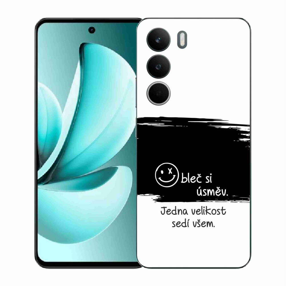 Gélový kryt mmCase na Realme C71 - vtipný text 8 čiernobiele pozadie