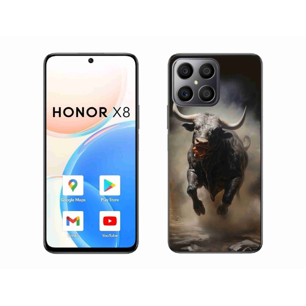 Gélový kryt mmCase na Honor X8 - rozzúrený býk