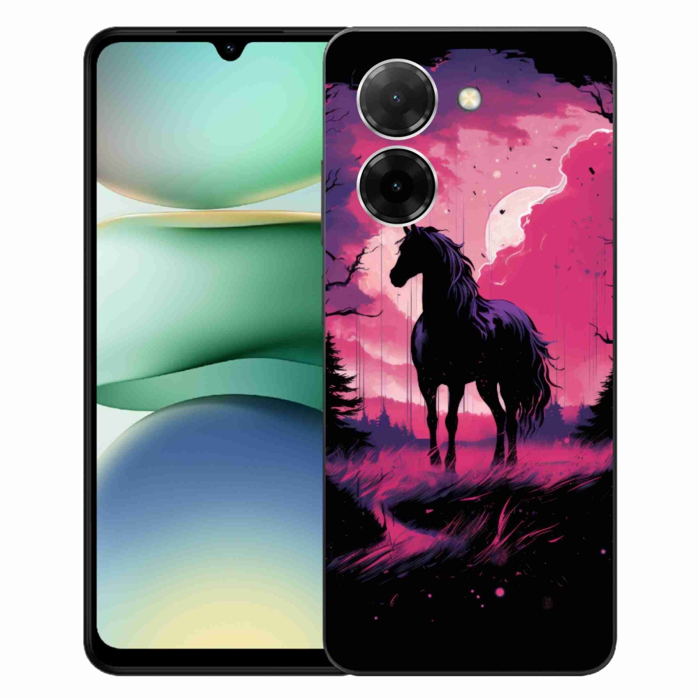Gélový kryt mmCase na Xiaomi Redmi A5 - čierny kreslený kôň 1