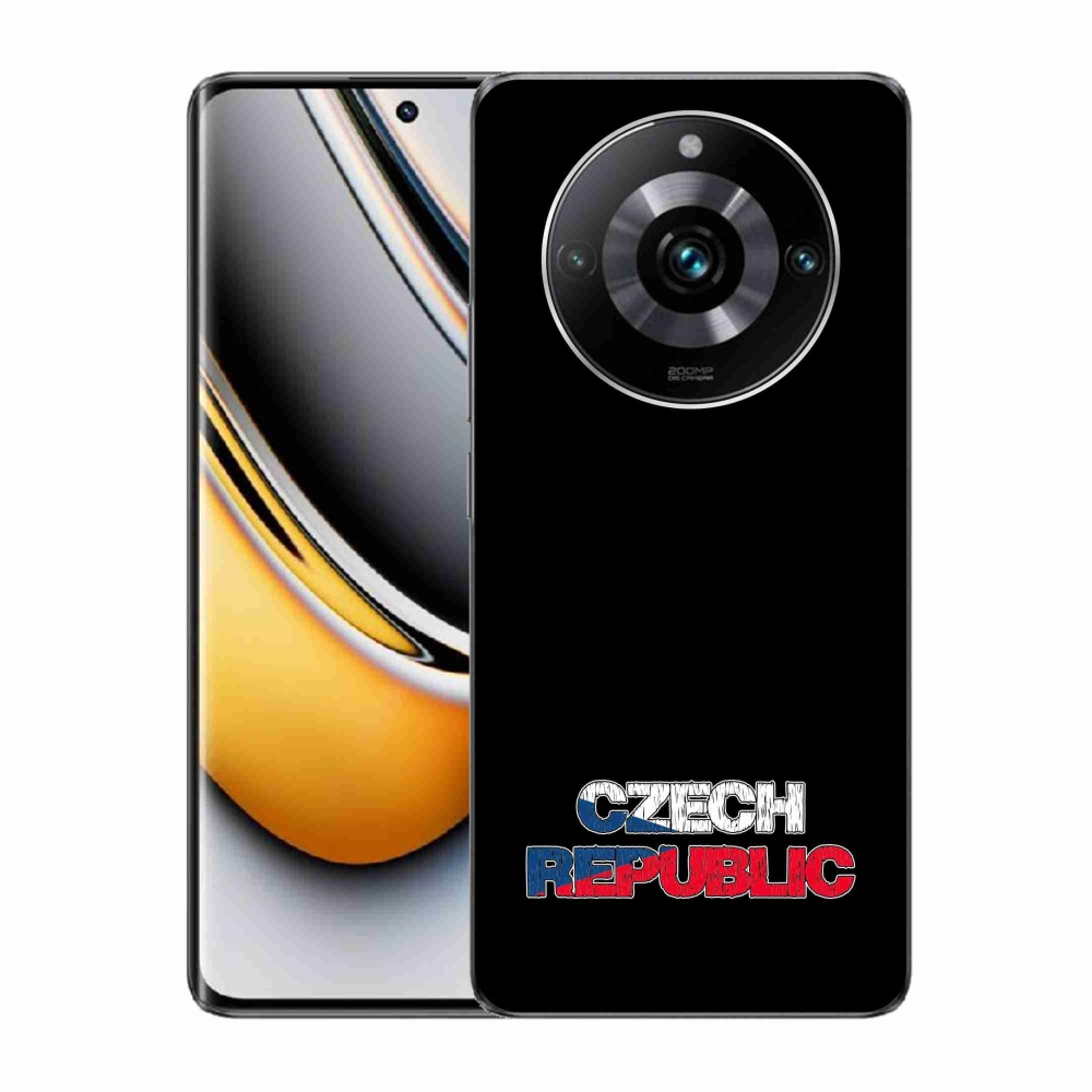 Gélový kryt mmCase na Realme 11 Pro/11 Pro+ - Czech Republic čierne pozadie