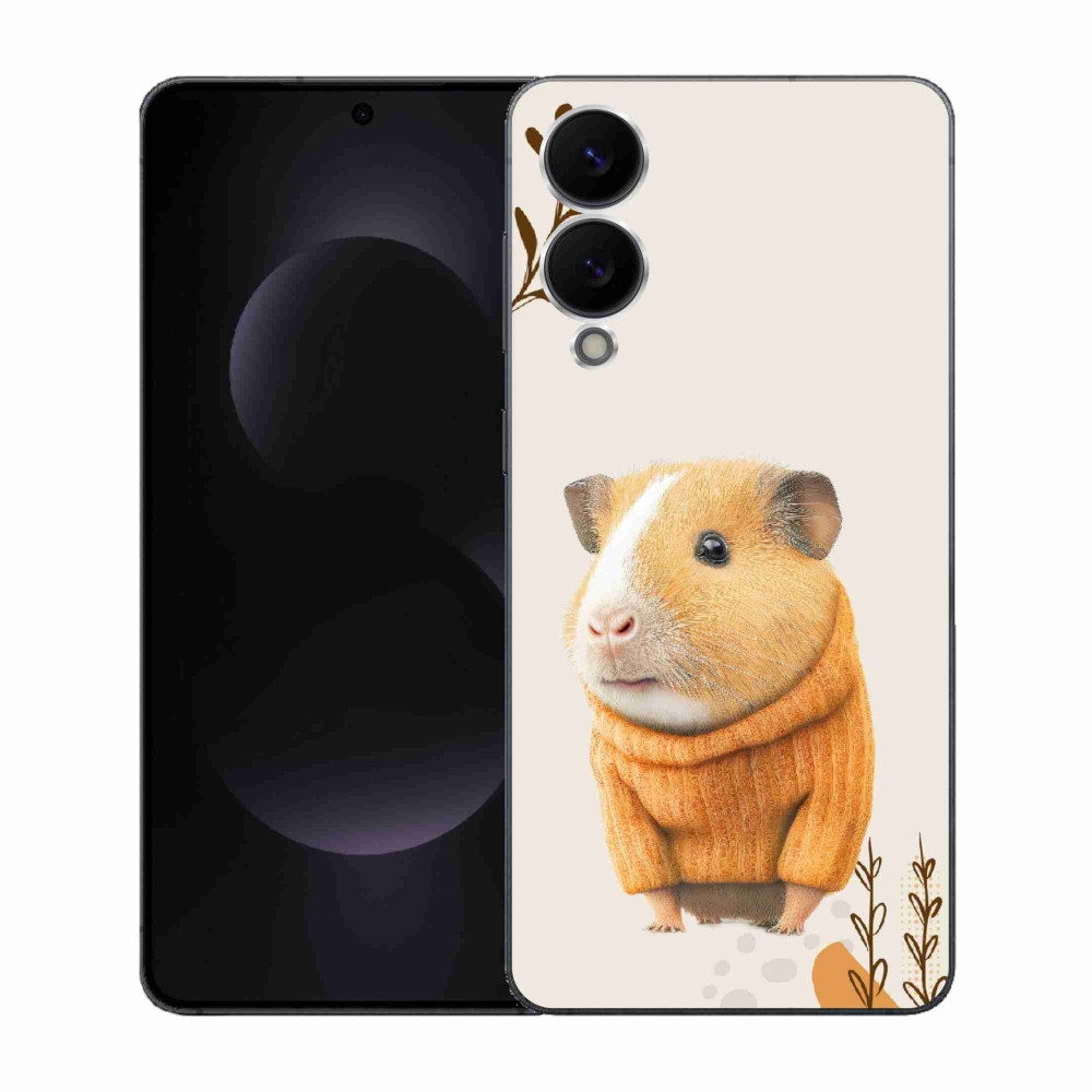 Gélový kryt mmCase na Samsung Galaxy S25 Edge - morča vo svetri