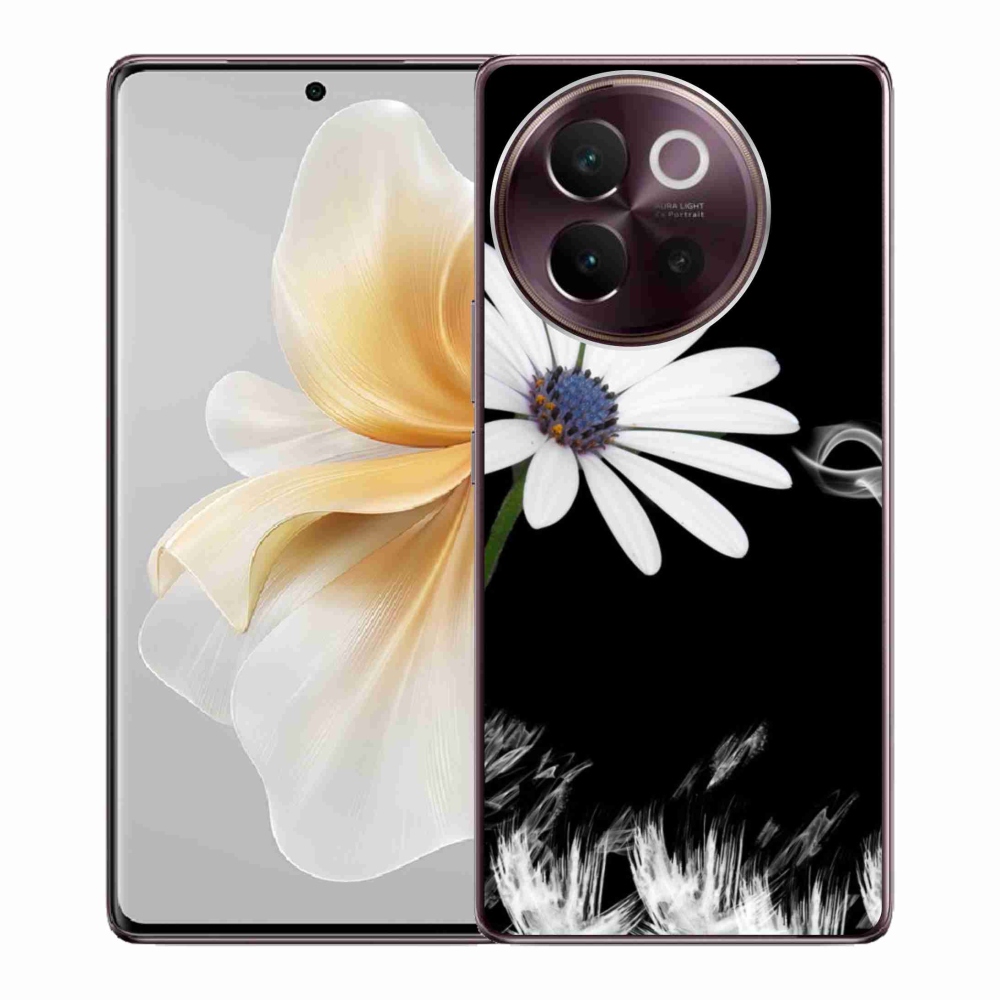 Gélový kryt mmCase na Vivo V40 Lite 5G - biela kvetina