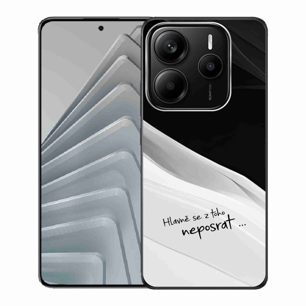 Gélový kryt mmCase na Xiaomi Redmi Note 14 5G - vtipný text 13 biele pozadie