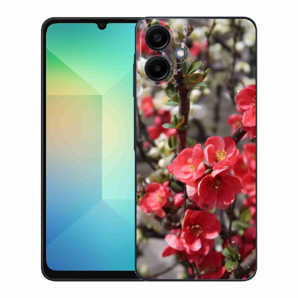 Gélový kryt mmCase na Samsung Galaxy A06 4G - červené kvety