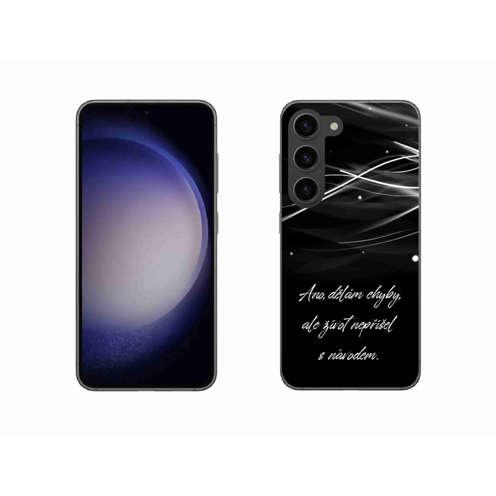 Gélový kryt mmCase na Samsung Galaxy S23 5G - citát čierne pozadie