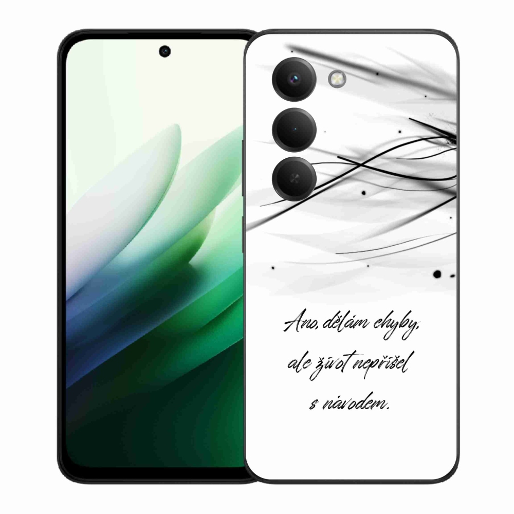 Gélový kryt mmCase na Xiaomi Redmi 15 5G (169mm) - citát biele pozadie
