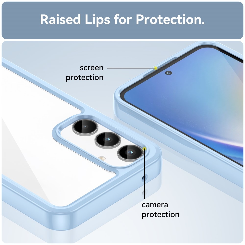 Gélový obal s pevným chrbtom na Samsung Galaxy A35 5G - modrý