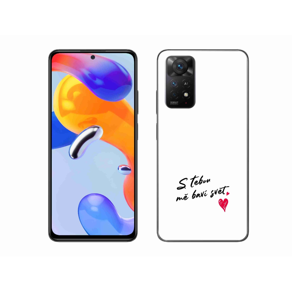 Gélový kryt mmCase na Xiaomi Redmi Note 11 Pro 4G/5G - zamilovaný text 1 biele pozadie