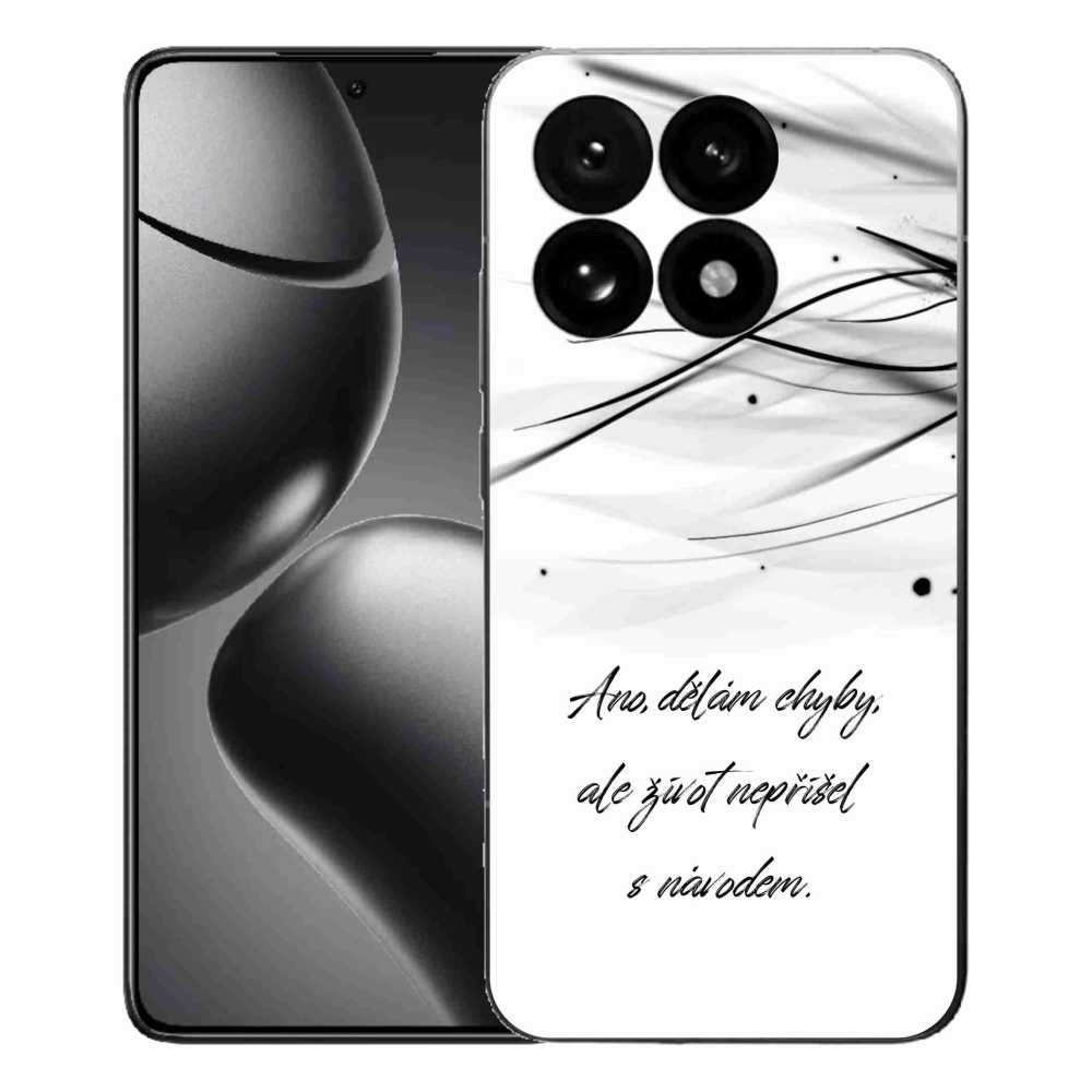 Gélový kryt mmCase na Xiaomi 15T - citát biele pozadie
