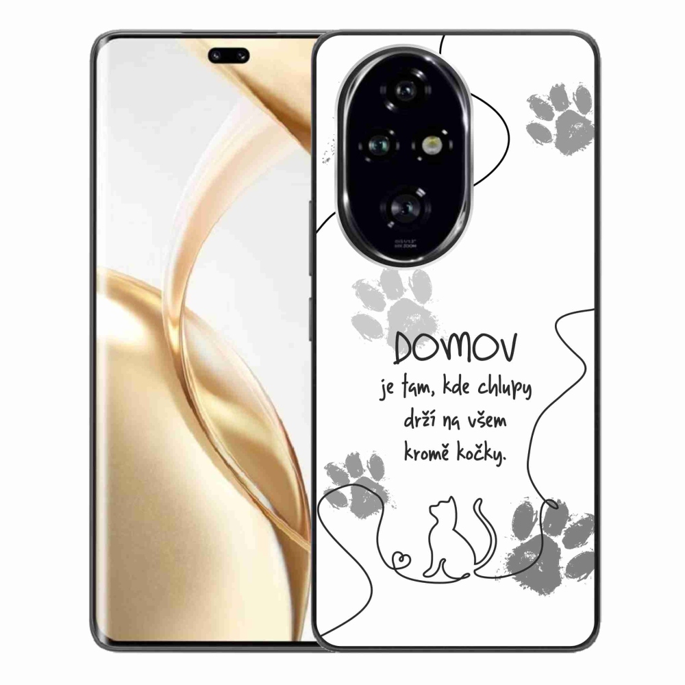 Gélový kryt mmCase na Honor 200 Pro 5G - mačacie motív biele pozadie