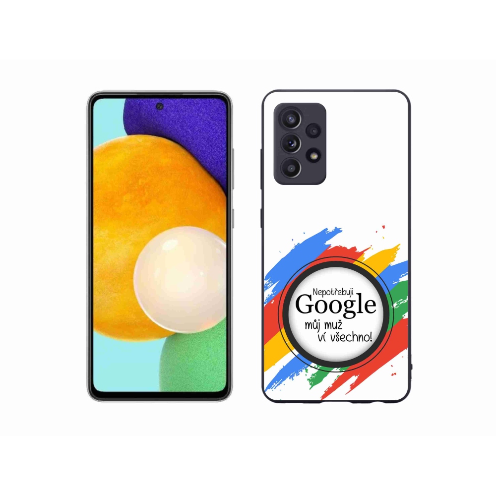 Gélový kryt mmCase na Samsung Galaxy A52s 5G - muž vie všetko biele pozadie