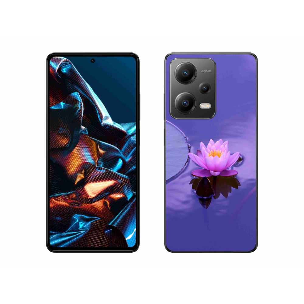 Gélový obal mmCase na mobil Xiaomi Redmi Note 12 Pro 5G - kvet na hladine