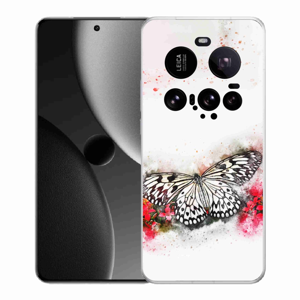 Gélový kryt mmCase na Xiaomi 15 Ultra - čiernobiely motýľ