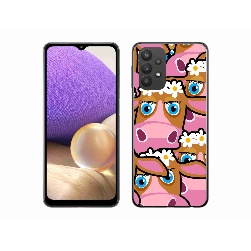 Gélový kryt mmCase na Samsung Galaxy A32 5G - kreslené kravičky