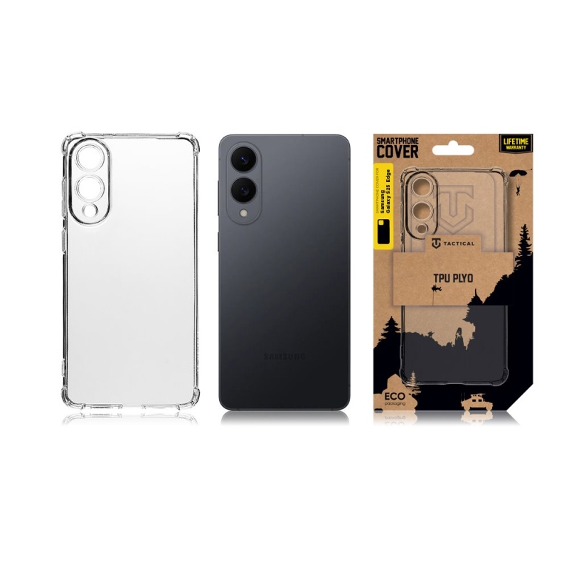 Tactical TPU Plyo Kryt pre Samsung Galaxy S25 Edge Transparent