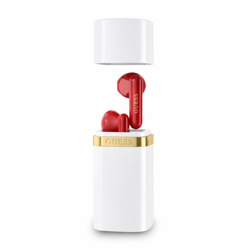 Bezdrôtové slúchadlá Guess Lipstick Shape TWS White