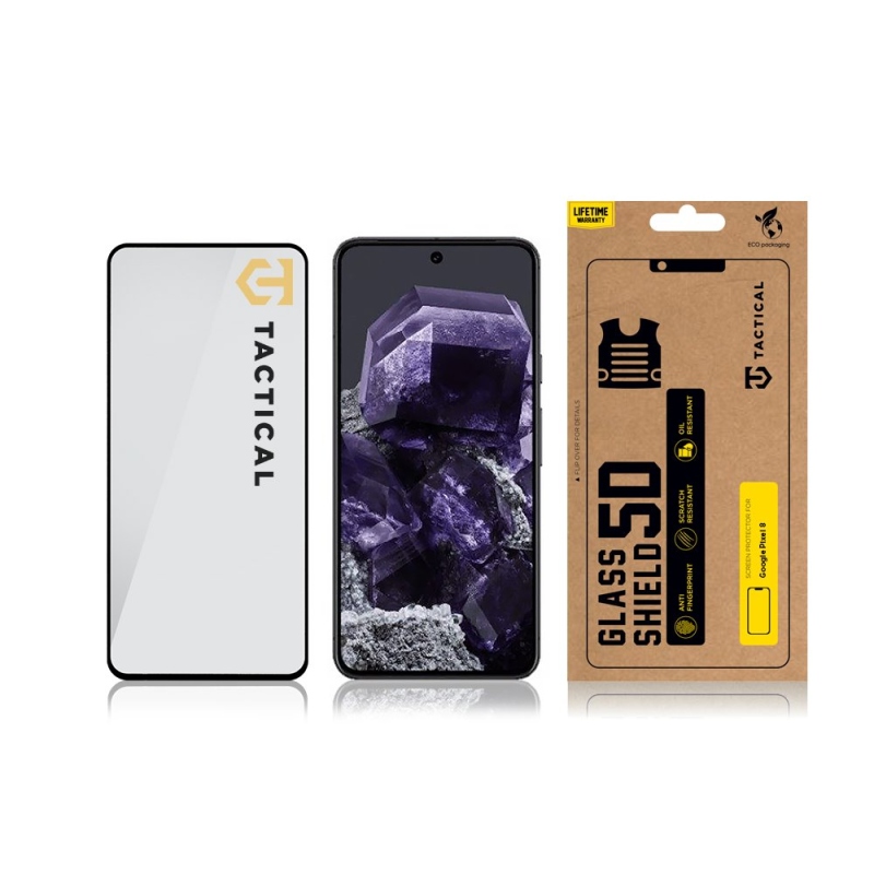 Tactical Glass Shield 5D sklo pre Google Pixel 8 Black