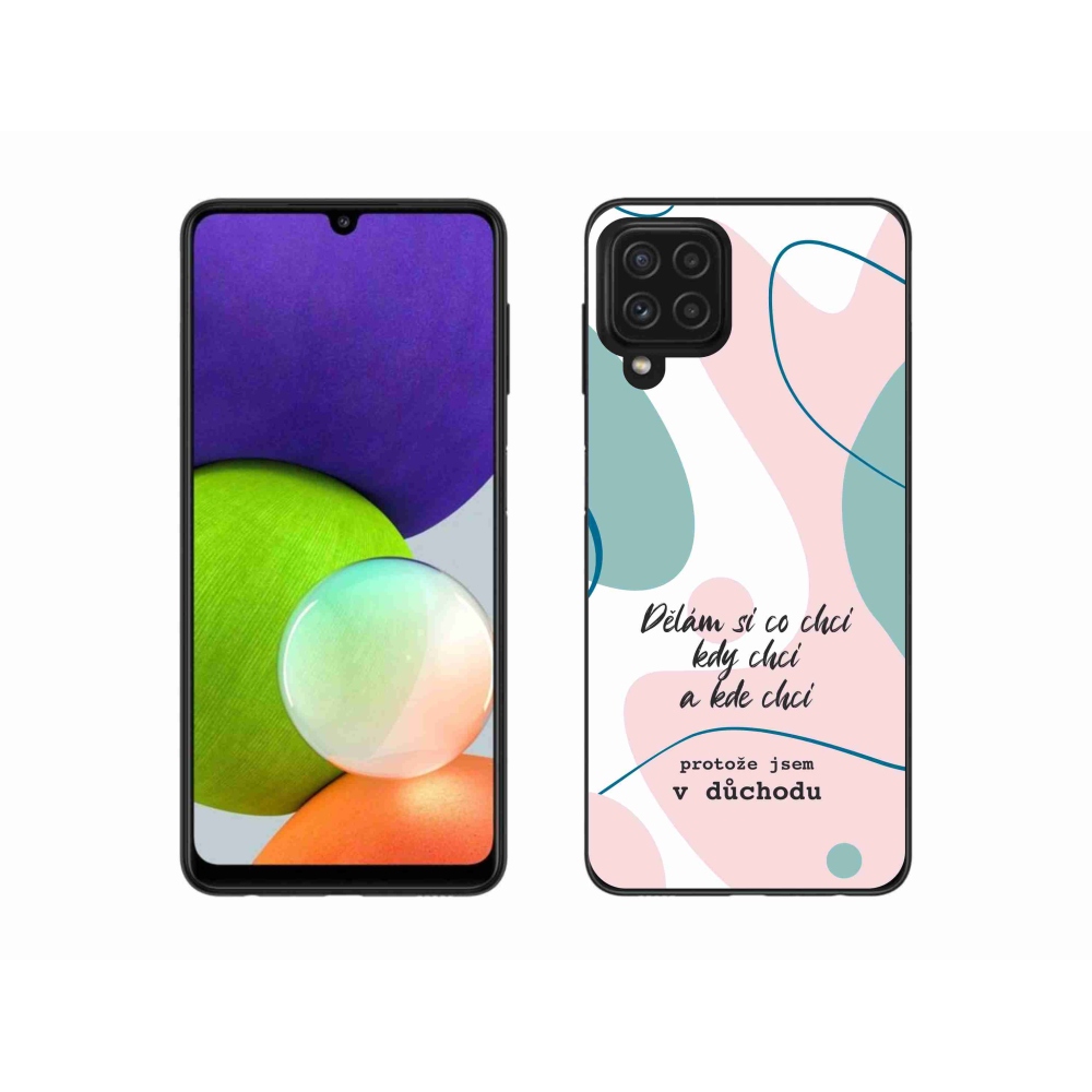 Gélový kryt mmCase na Samsung Galaxy A22 4G - vtipný text 10 biele pozadie