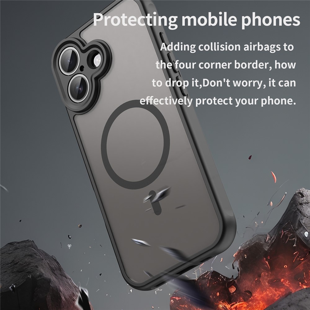 Case matný gélový obal s MagSafe na iPhone 17 - čierny