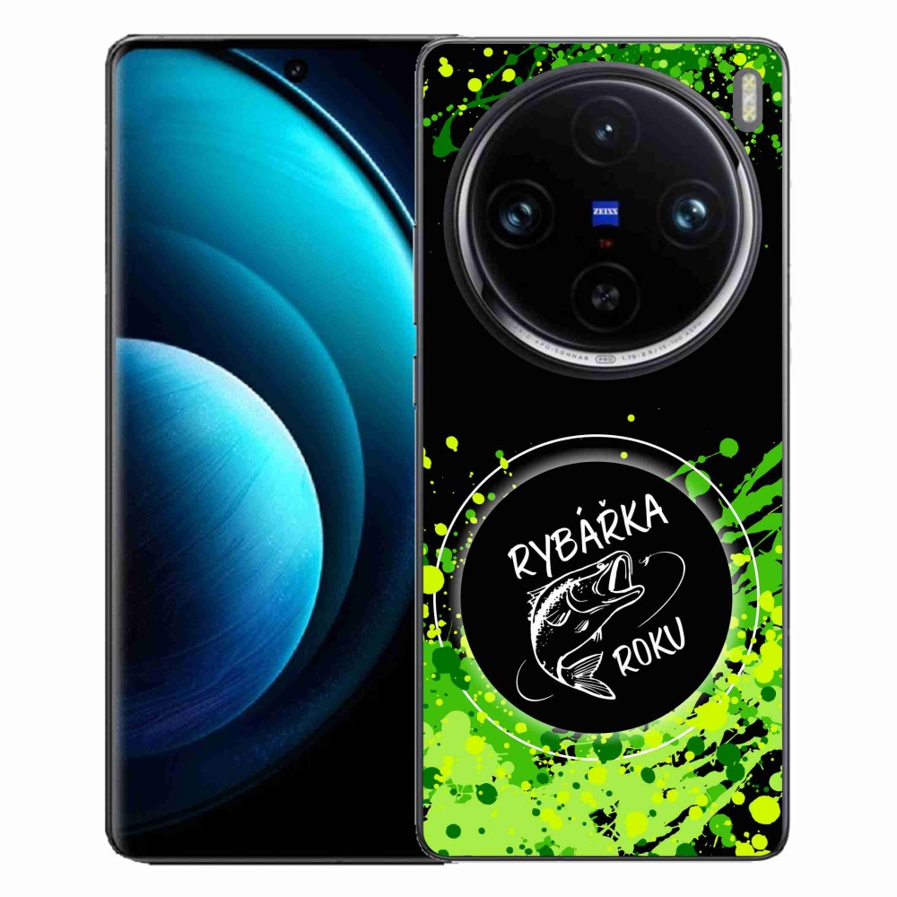 Gélový kryt mmCase na Vivo X100 Pro 5G - rybárka roka čierne pozadie
