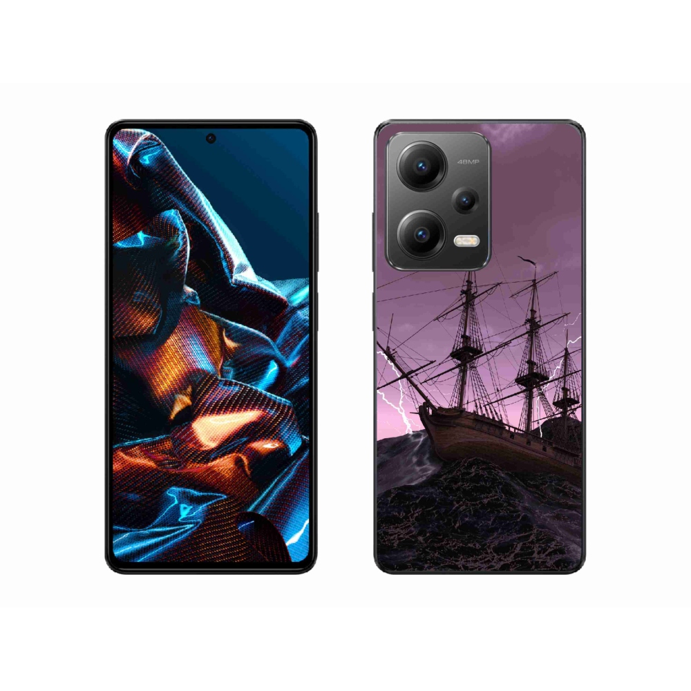 Gélový kryt mmCase na mobil Xiaomi Redmi Note 12 Pro 5G - loď v búrke