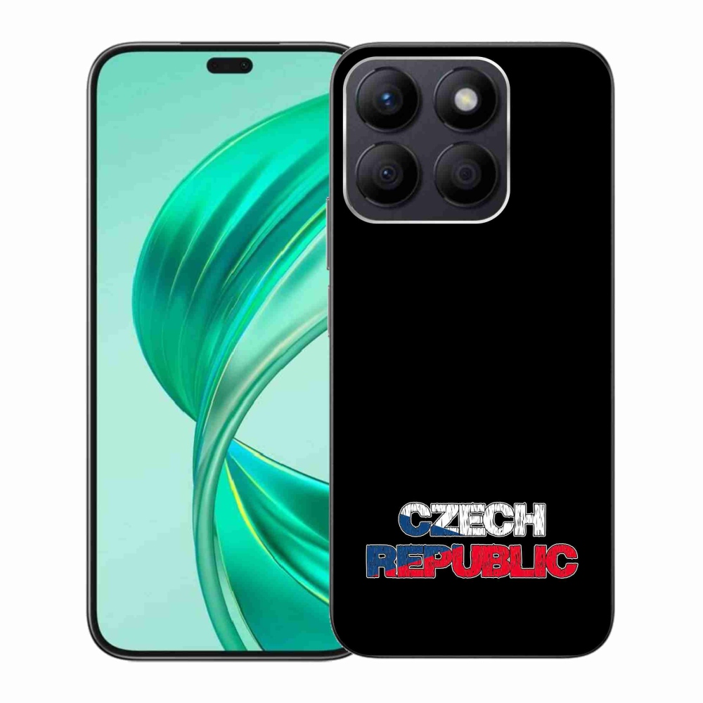 Gélový kryt mmCase na Honor X8b - Czech Republic čierne pozadie