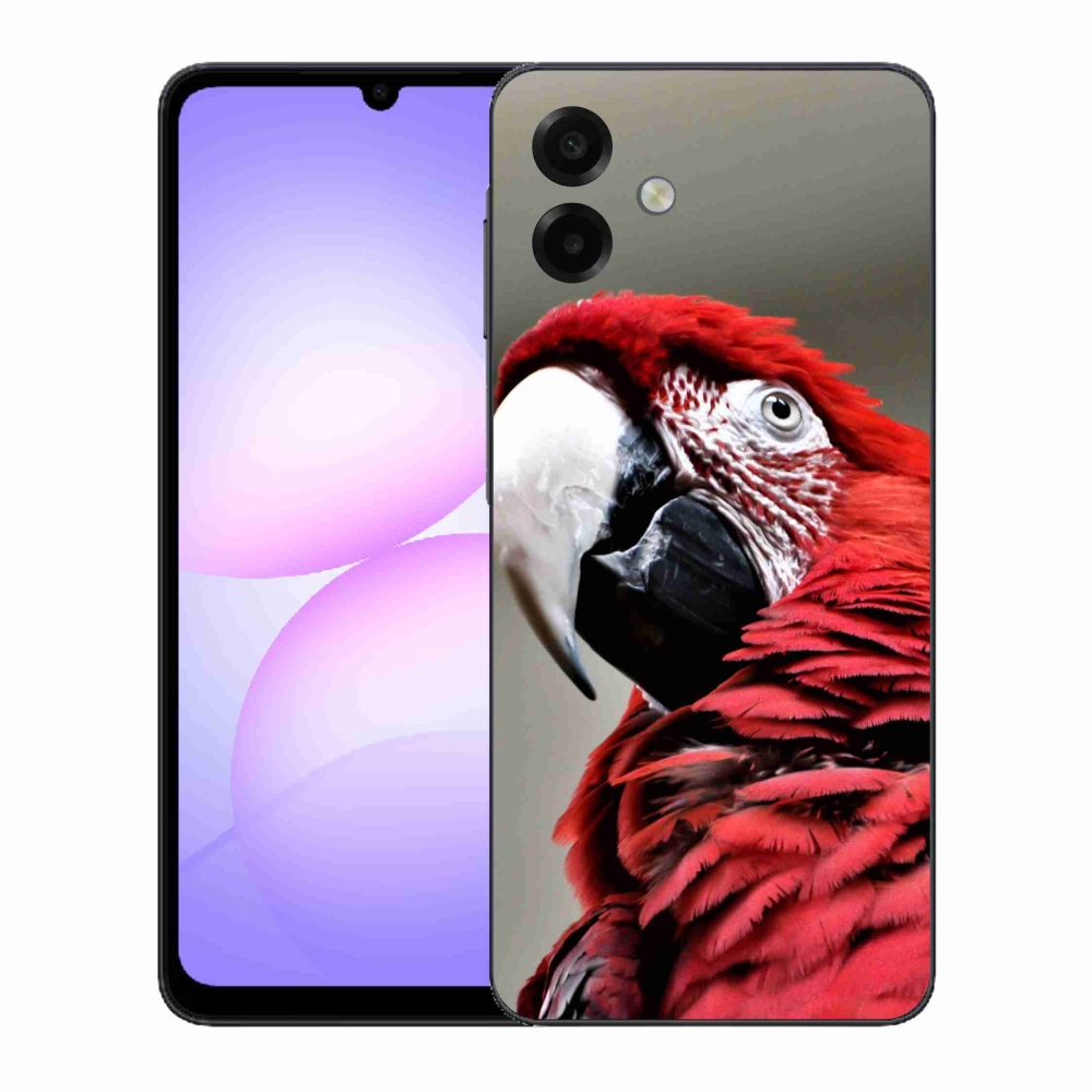 Gélový kryt mmCase na Samsung Galaxy A07 4G - papagáj ara červený