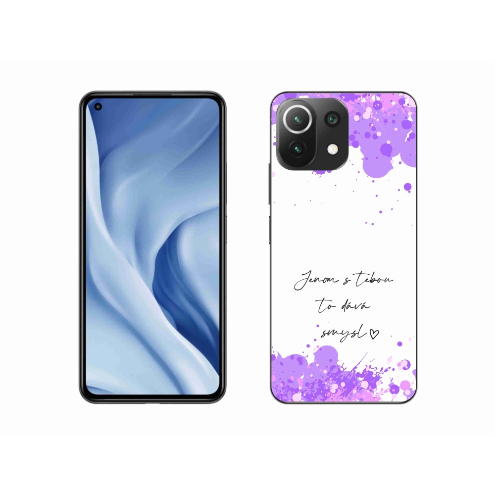 Gélový kryt mmCase na Xiaomi 11 Lite 5G NE - zamilovaný text biele pozadie