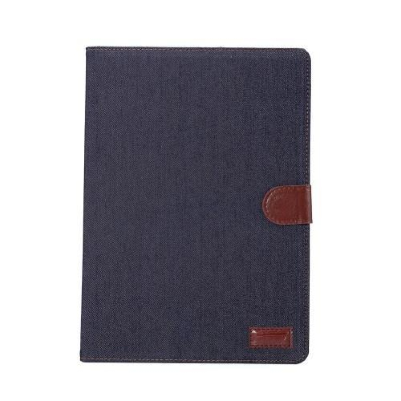 Jeans textilné / PU kožené puzdro na iPad Pro 9.7 - čiernomodrej