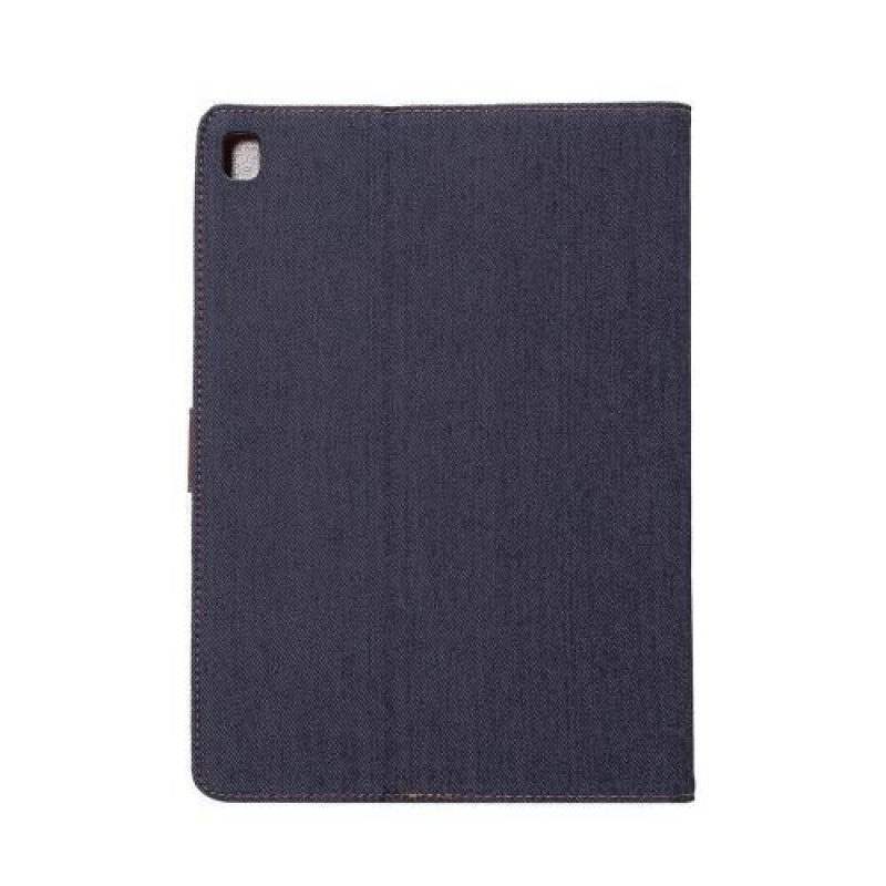 Jeans textilné / PU kožené puzdro na iPad Pro 9.7 - čiernomodrej