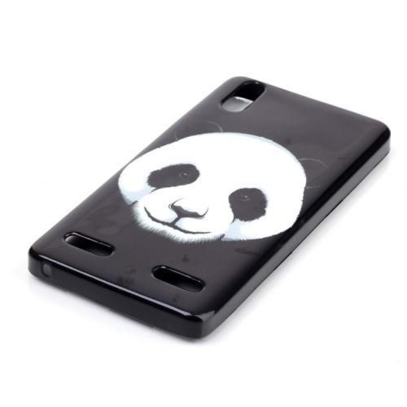Jelly gélový obal pre mobil Lenovo A6000 - panda