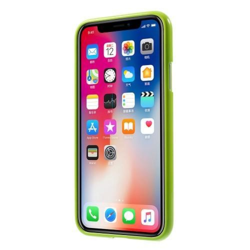 Jelly lesklý gélový obal na iPhone X - zelený